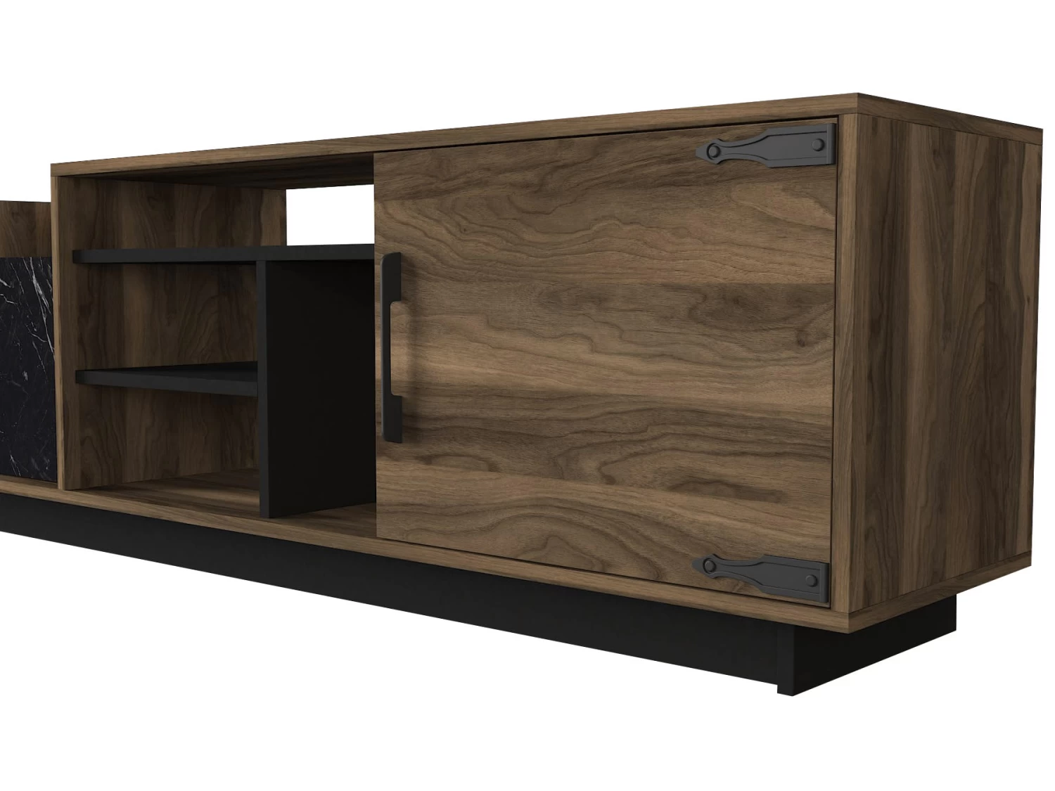 Wohnwand Siento Walnuss ( Marmor Optik ) – Bild 6