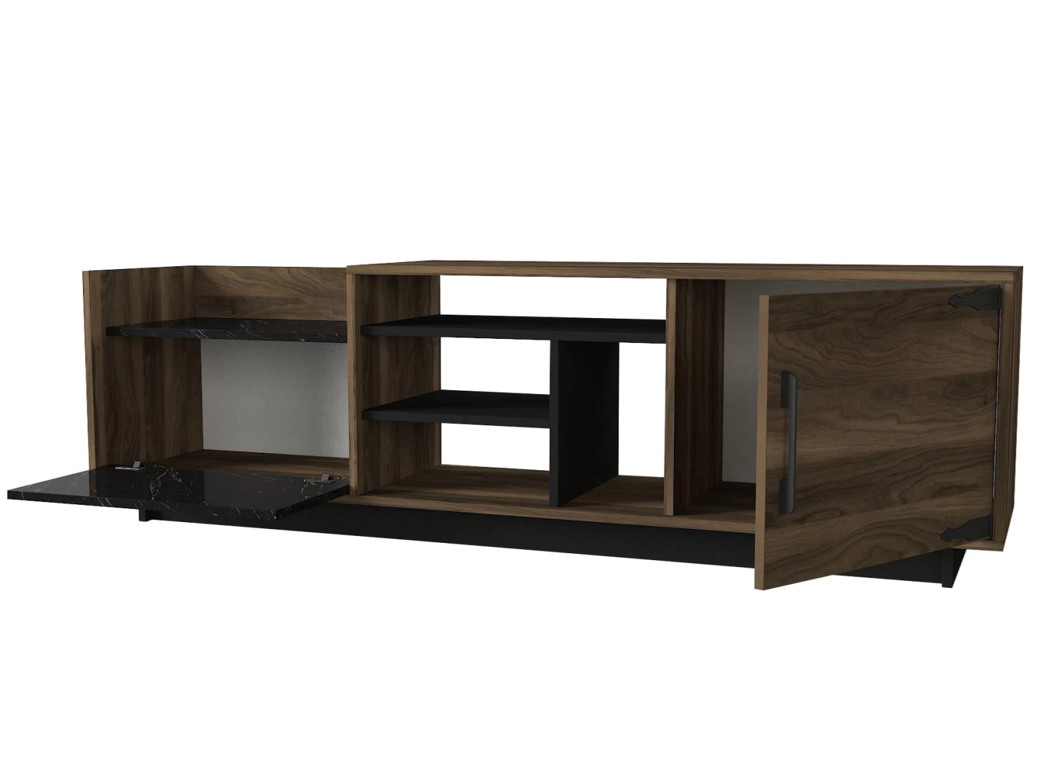 Wohnwand Siento Walnuss ( Marmor Optik ) – Bild 7