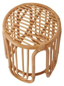 Hocker "Rainbow" In Hellbraun - (H)44 X Ø 32 Cm