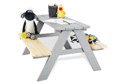 Pinolino 3-tlg. Kindersitzgarnitur "Nicki Für 4" In Grau