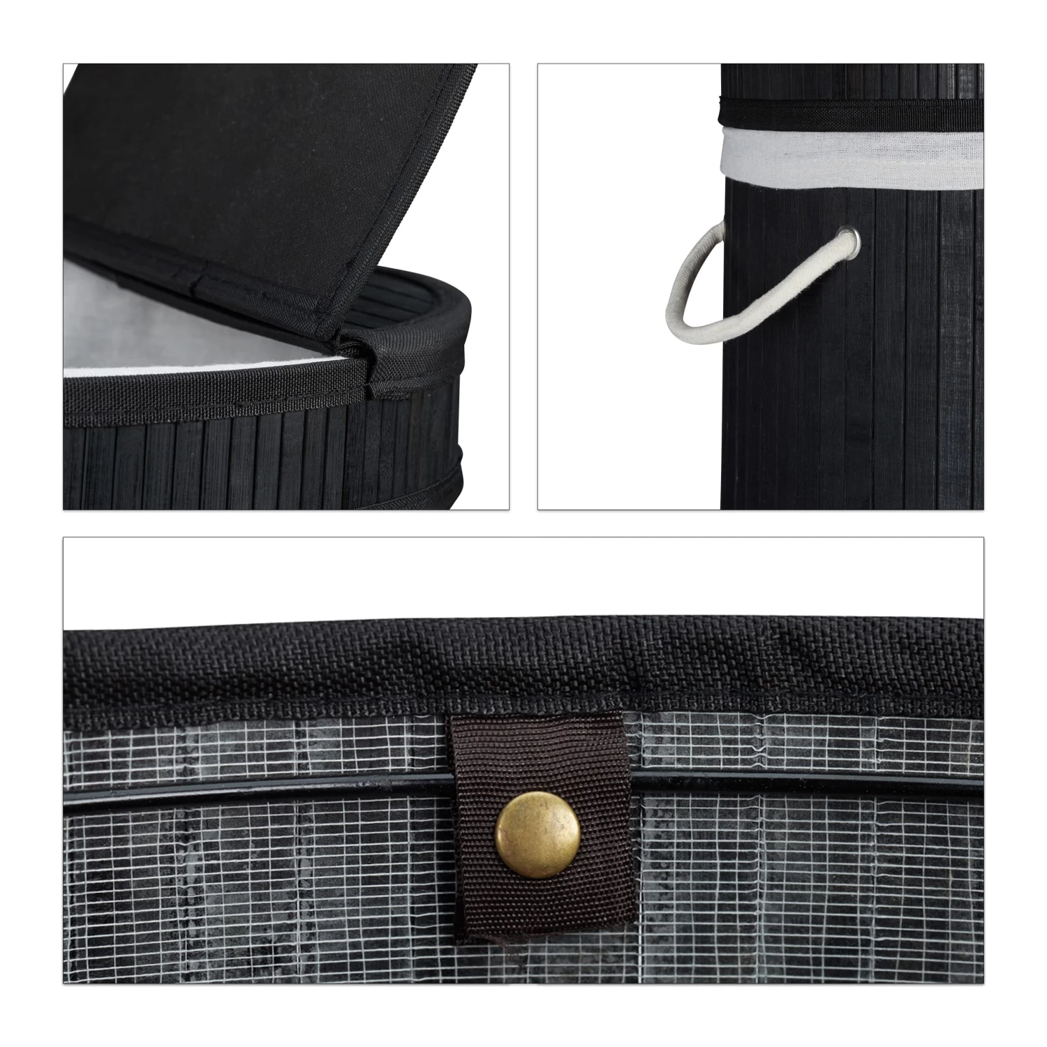 1 X Wäschekorb In Schwarz - (H)63 X Ø40 Cm – Bild 7