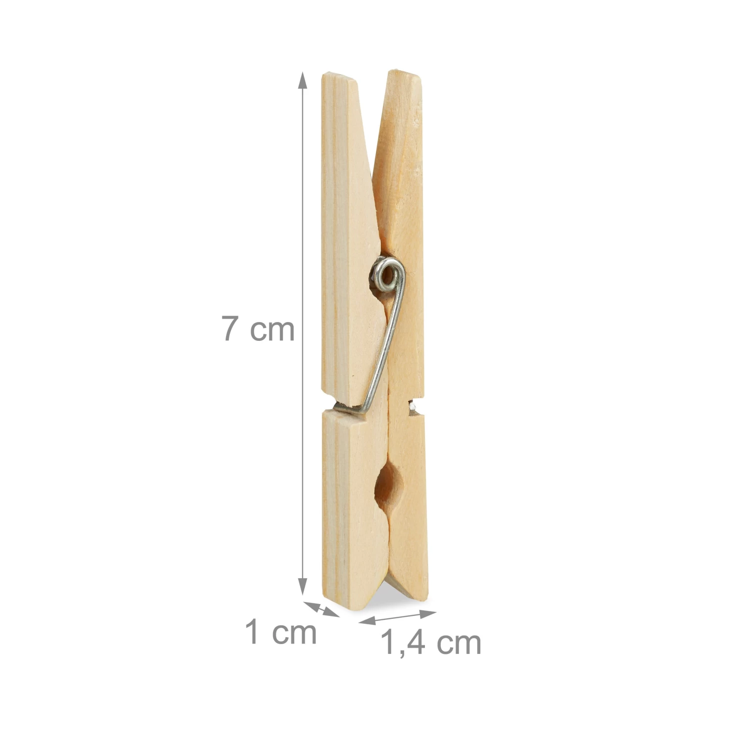 100x Wäscheklammern In Natur – Bild 4