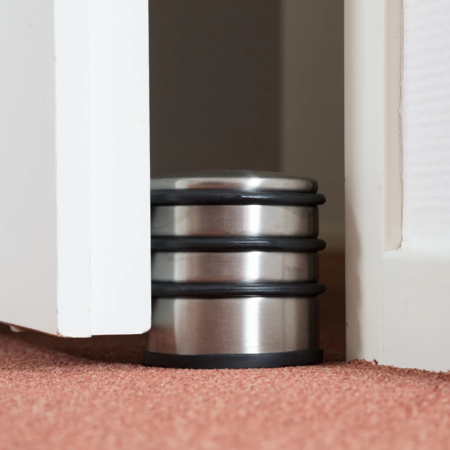 2 X Türstopper In Silber/ Schwarz - (H)7,5 X Ø 7 Cm – Bild 2