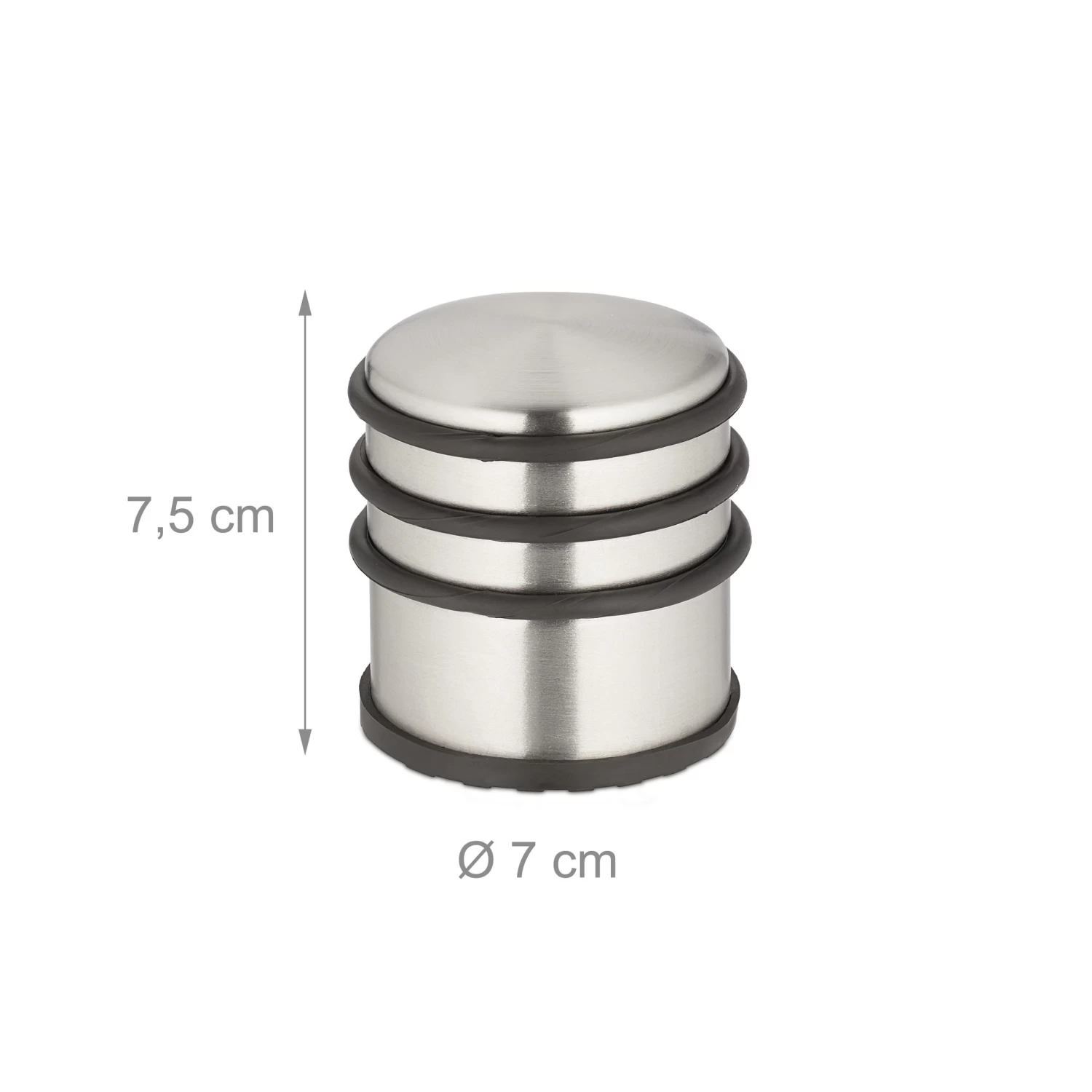 2 X Türstopper In Silber/ Schwarz - (H)7,5 X Ø 7 Cm – Bild 4