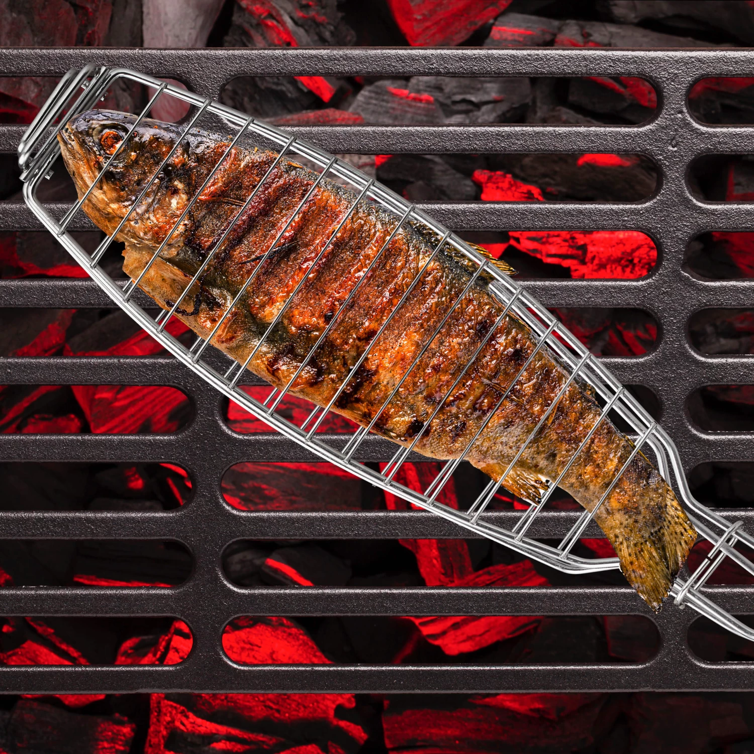 2x Fischbräter In Silber/ Schwarz – Bild 2