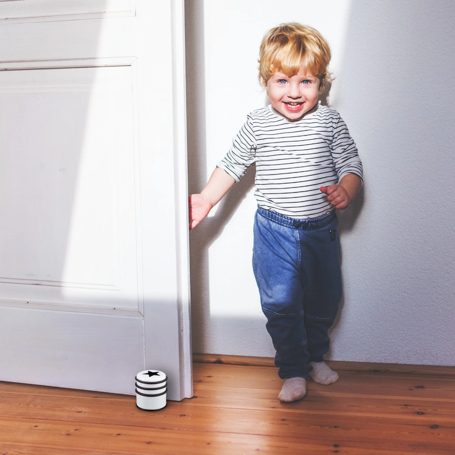 2x Türstopper In Weiß - Ø 8 Cm – Bild 2