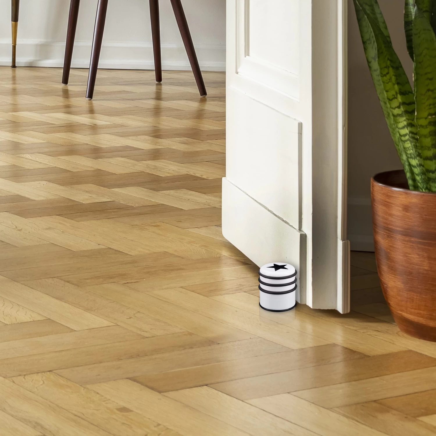 2x Türstopper In Weiß - Ø 8 Cm – Bild 3