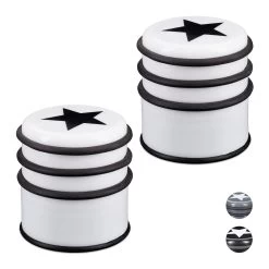 2x Türstopper In Weiß - Ø 8 Cm