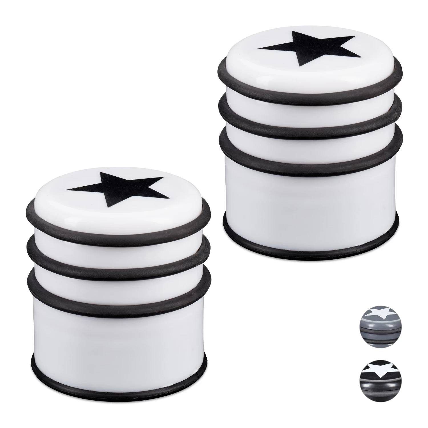 2x Türstopper In Weiß - Ø 8 Cm