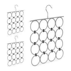 3x Schalhalter In Grau