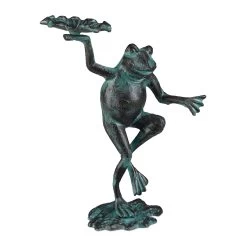 4 X Gartenfigur Frosch In Grün