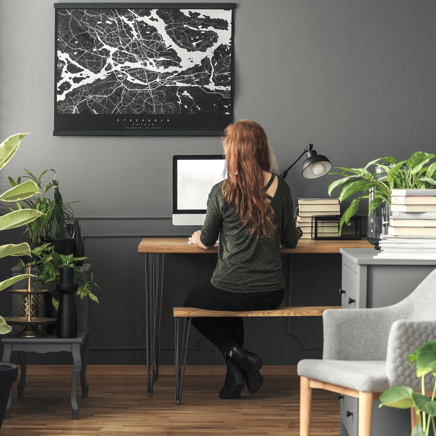 4x Tischbein Hairpin In Schwarz - (H)71 Cm – Bild 3