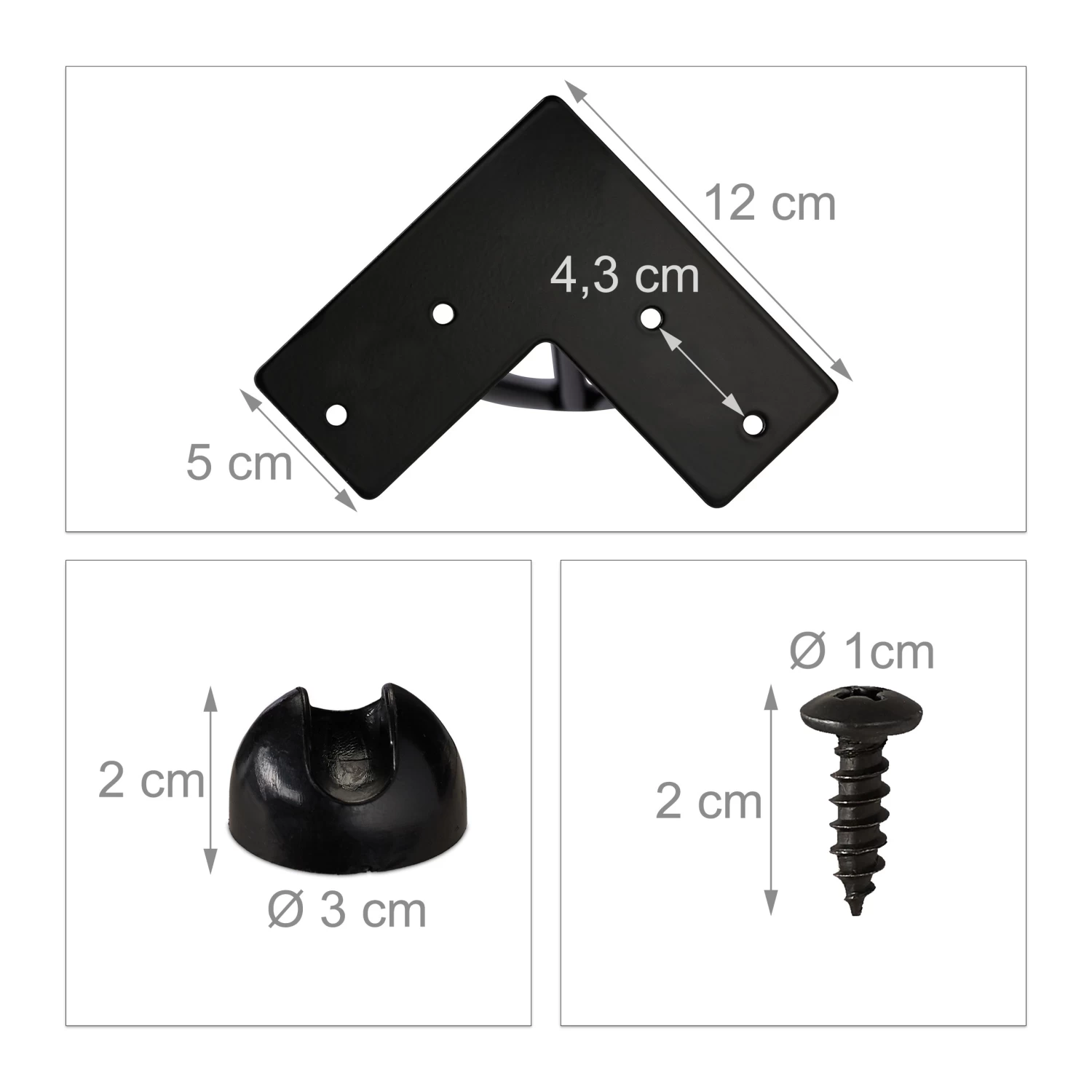 4x Tischbein Hairpin In Schwarz - (H)71 Cm – Bild 5