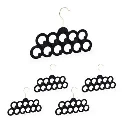 5x Schalhalter In Schwarz