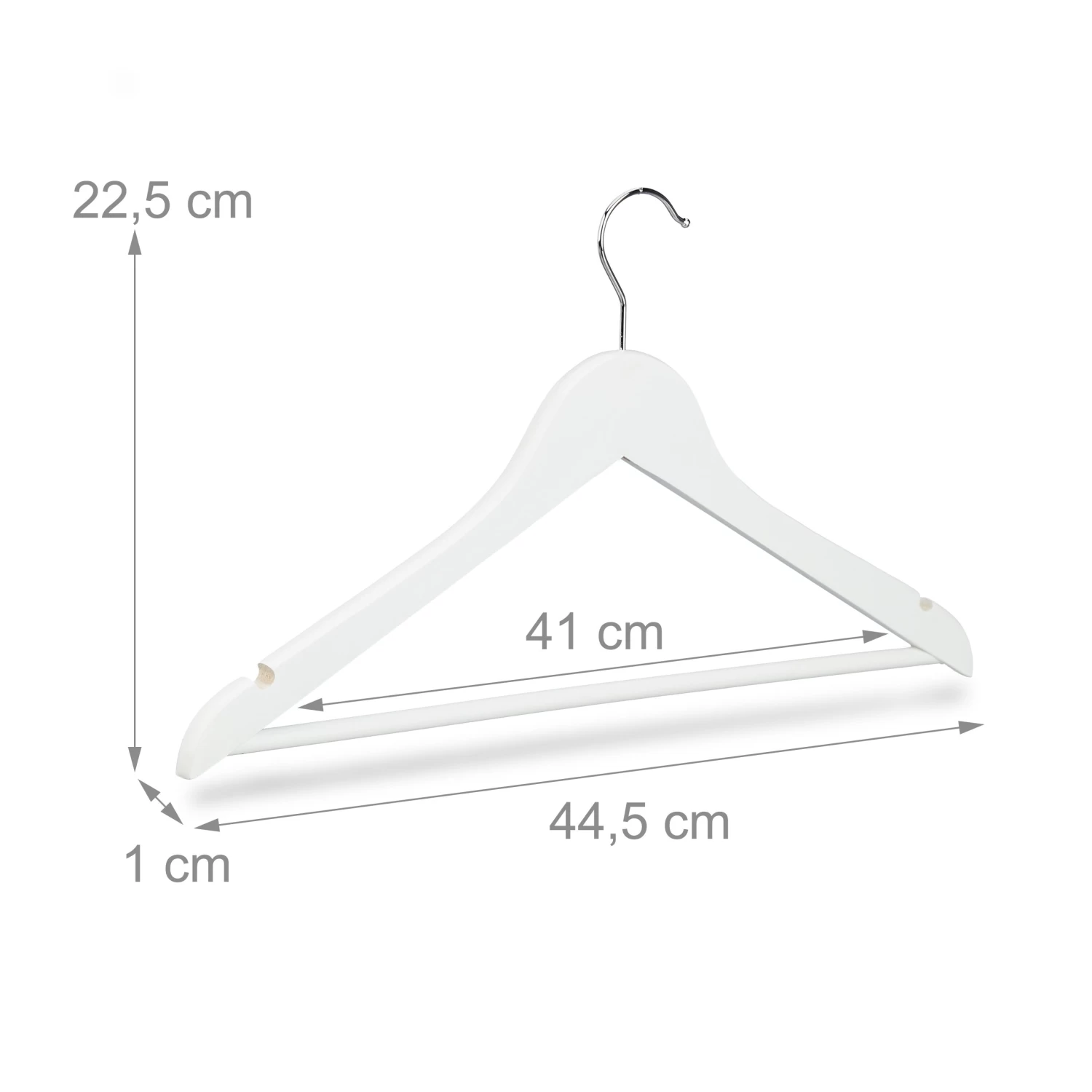 60x Kleiderbügel In Weiß – Bild 4