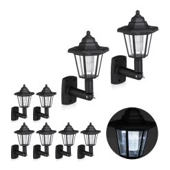 8x Solarlaterne In Schwarz