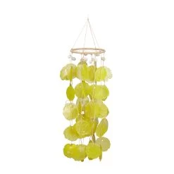 Capiz Windspiel In Gelb - (H)48 Cm