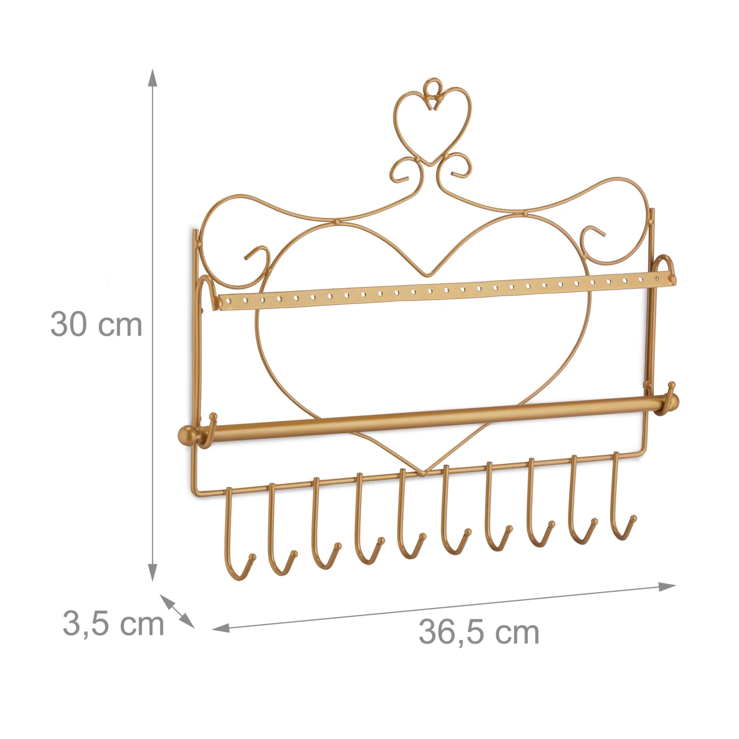 Schmuckhalter In Gold - (B)36,5x (H)30 X (T)3,5 Cm – Bild 4