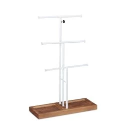 Schmuckständer "Höhenverstellbar" In Weiß - (B)28 X (H)42-61,5 X (T)10,5 Cm