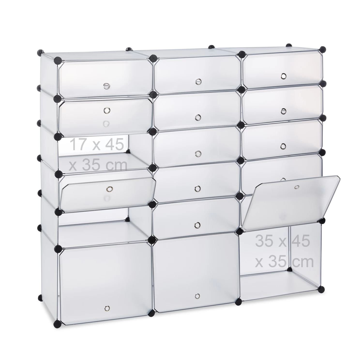 Schuhregal In Transparent - (B)140 X (H)125 X (T)36 Cm – Bild 5