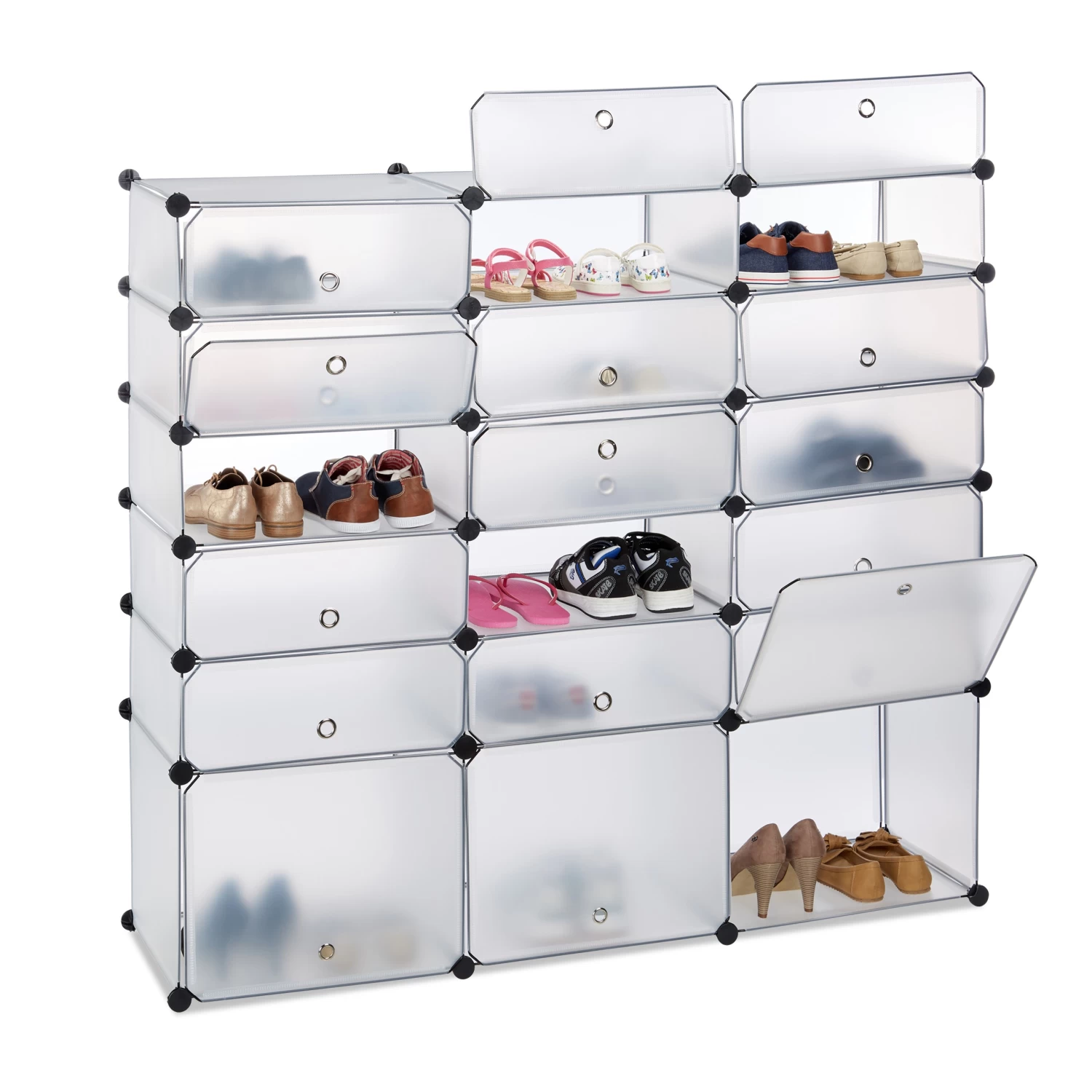 Schuhregal In Transparent - (B)140 X (H)125 X (T)36 Cm – Bild 8