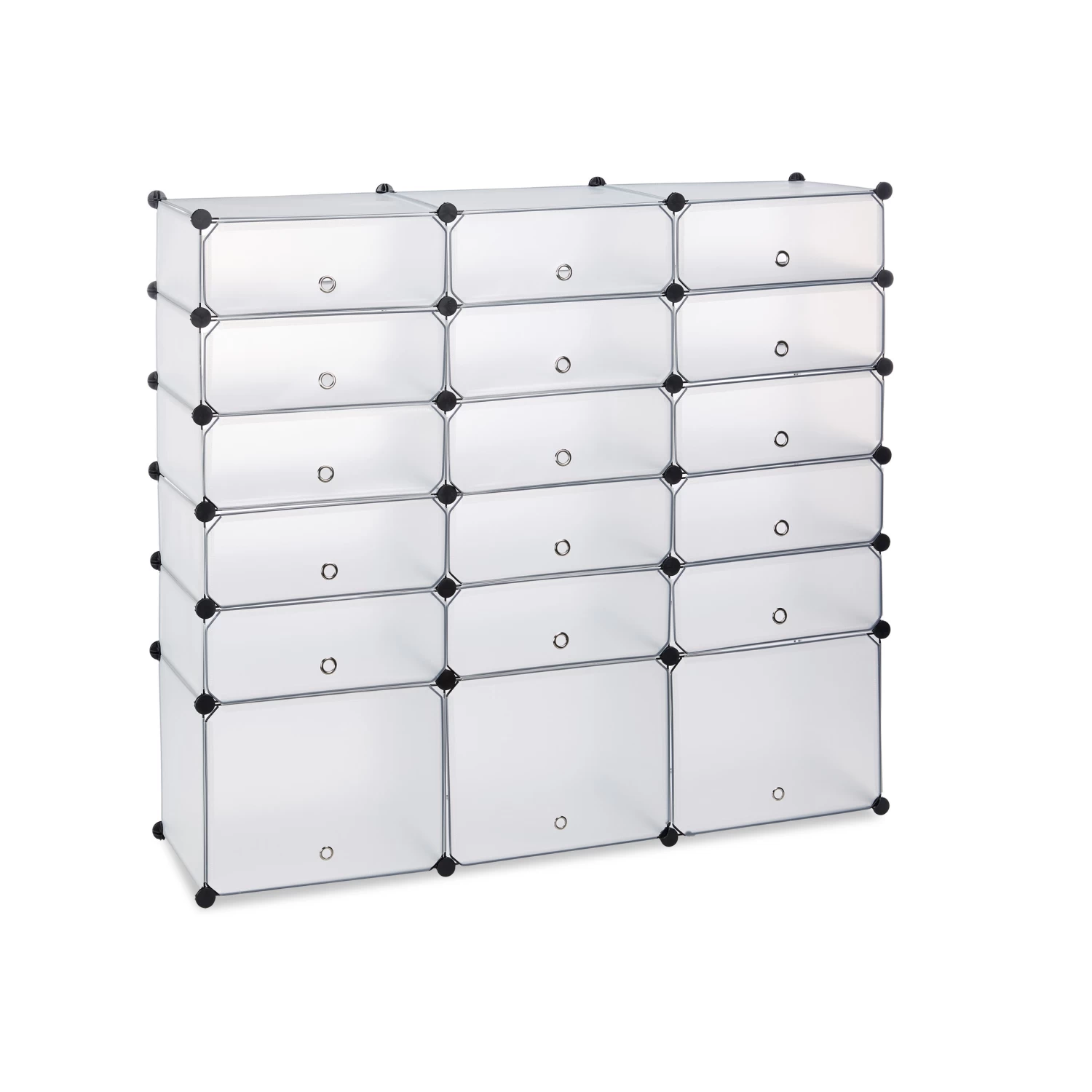 Schuhregal In Transparent - (B)140 X (H)125 X (T)36 Cm