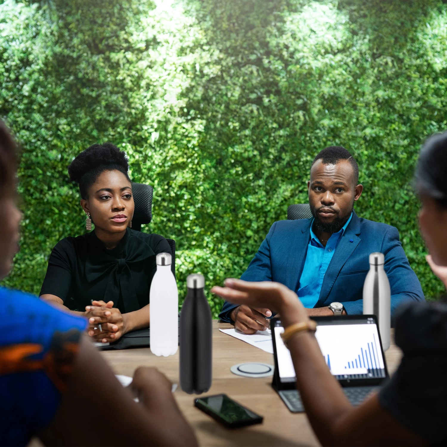 Trinkflasche In Schwarz - 1 L – Bild 3