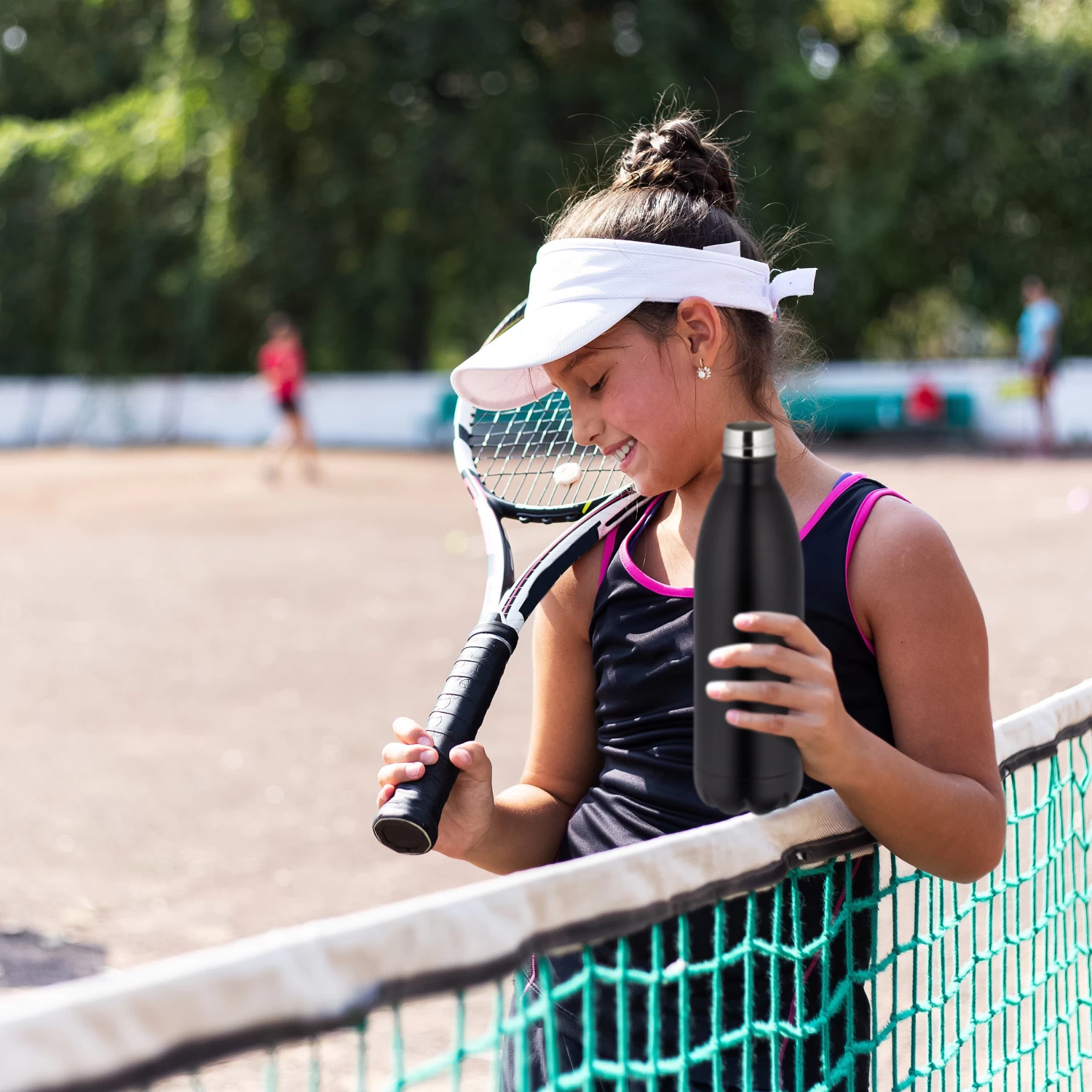Trinkflasche In Schwarz - 1 L – Bild 5