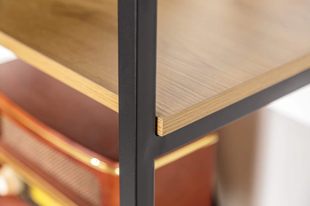 Regal STUDIO In Schwarz / Braun - 60 X 180 X 35cm – Bild 4