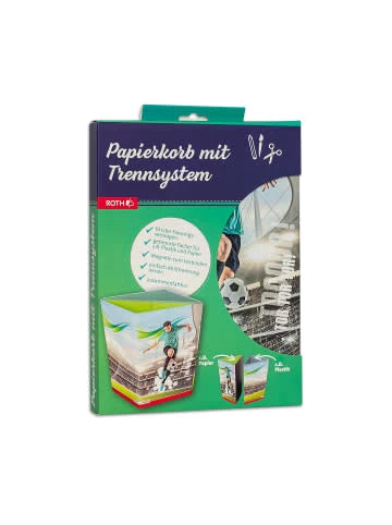 Roth Papierkorb - Fußballstar, Faltbar Mit Trennsystem – Bild 2