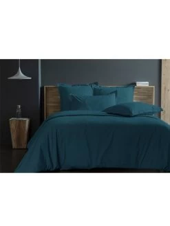 Satin-Bettbezug In Petrol