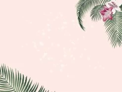 Tischsets I Platzsets "Hibiskus Mit Palmenblätter" (L)30 X (B)40