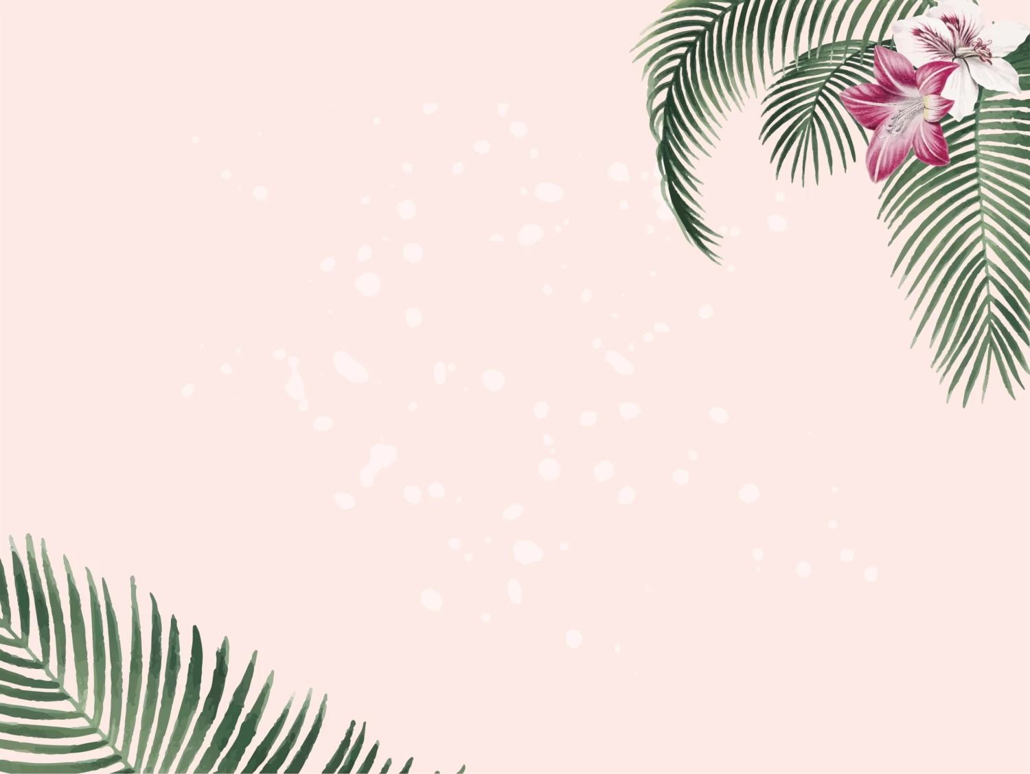 Tischsets I Platzsets "Hibiskus Mit Palmenblätter" (L)30 X (B)40