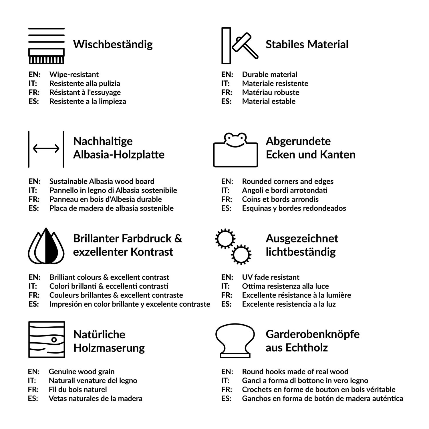 Kindergarderobe Holz - Buntes Alphabet Im Kreisverkehr In Bunt – Bild 8
