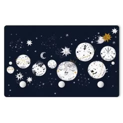 Kindergarderobe Holz - Planetenparty In Blau