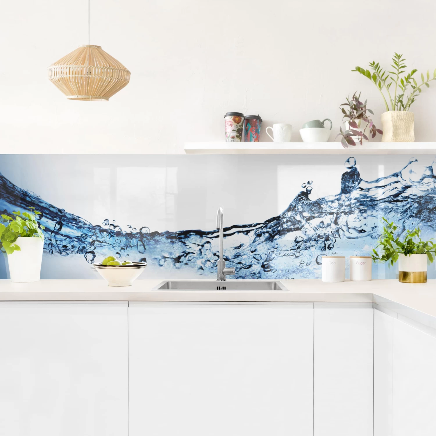 Küchenrückwand - Fizzy Water In Blau – Bild 4