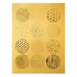 Leinwandbild Gold - Kreismuster Beige I In Creme-Beige