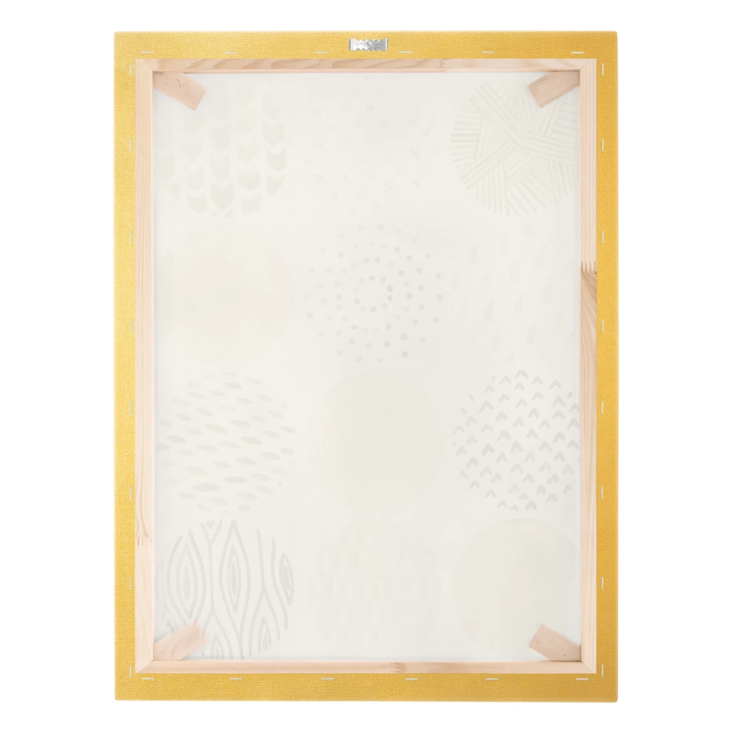 Leinwandbild Gold - Kreismuster Beige I In Creme-Beige – Bild 8