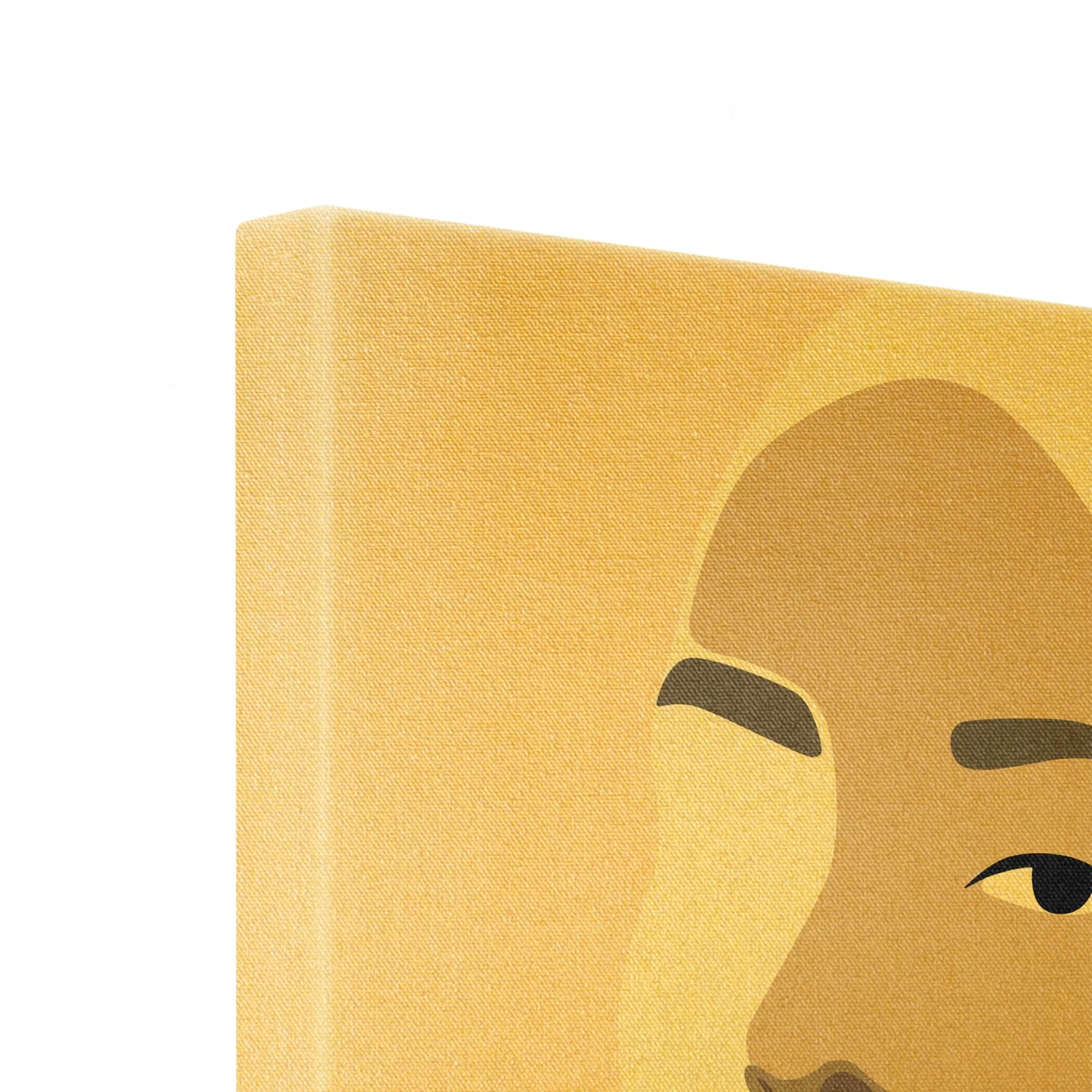 Leinwandbild Gold - Line Art Portrait Frau Pastell Grau In Creme-Beige – Bild 7