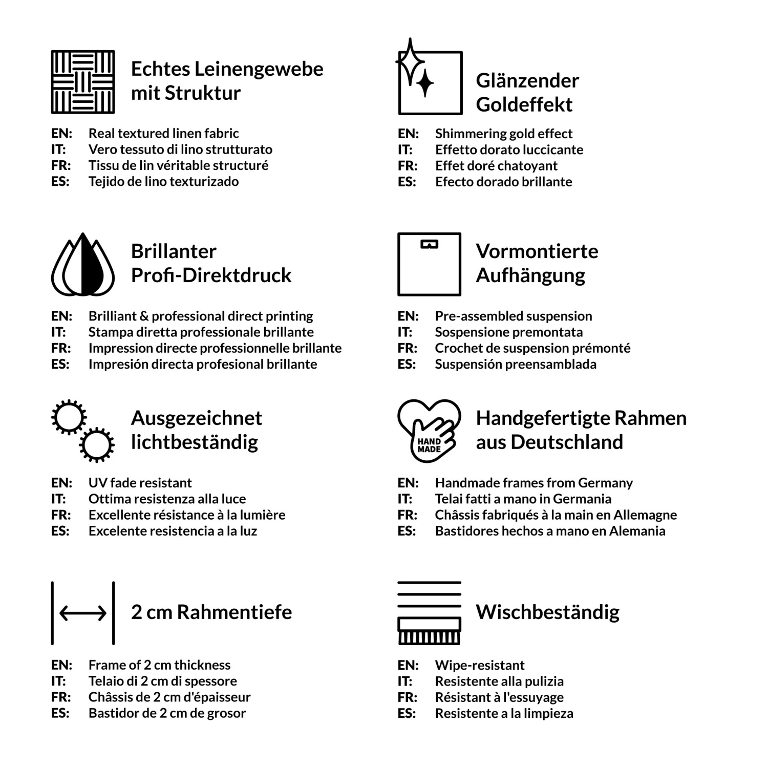 Leinwandbild Gold - Line Art Portrait Frau Pastell Grau In Creme-Beige – Bild 9