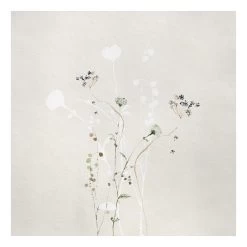 Leinwandbild - Japanisches Ikebana II In Creme-Beige