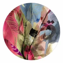 Runde Tapete - Jahreszeiten Herbstblau In Bunt