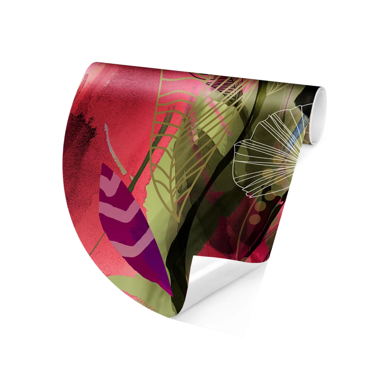 Runde Tapete - Jahreszeiten Herbstblau In Bunt – Bild 6