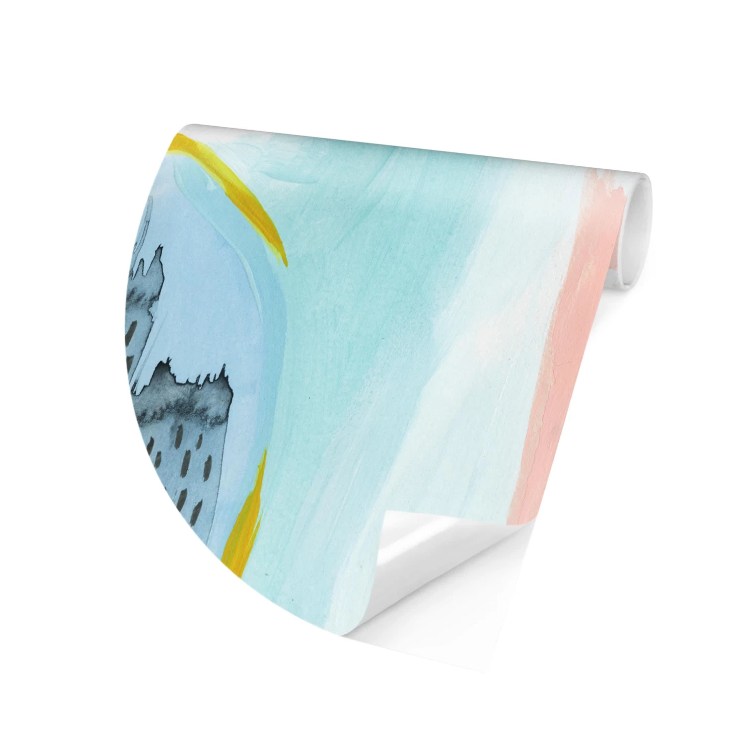 Runde Tapete - Verschwommener Tagesanbruch III In Pastell – Bild 6