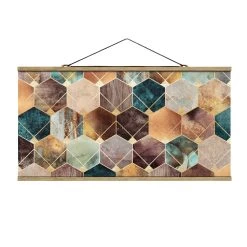 Stoffbild - Elisabeth Fredriksson - Geometrie Art Deco In Gold