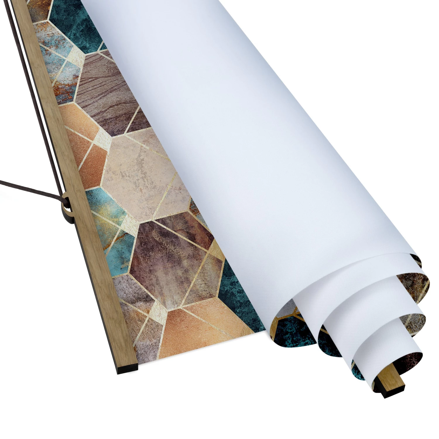 Stoffbild - Elisabeth Fredriksson - Geometrie Art Deco In Gold – Bild 6