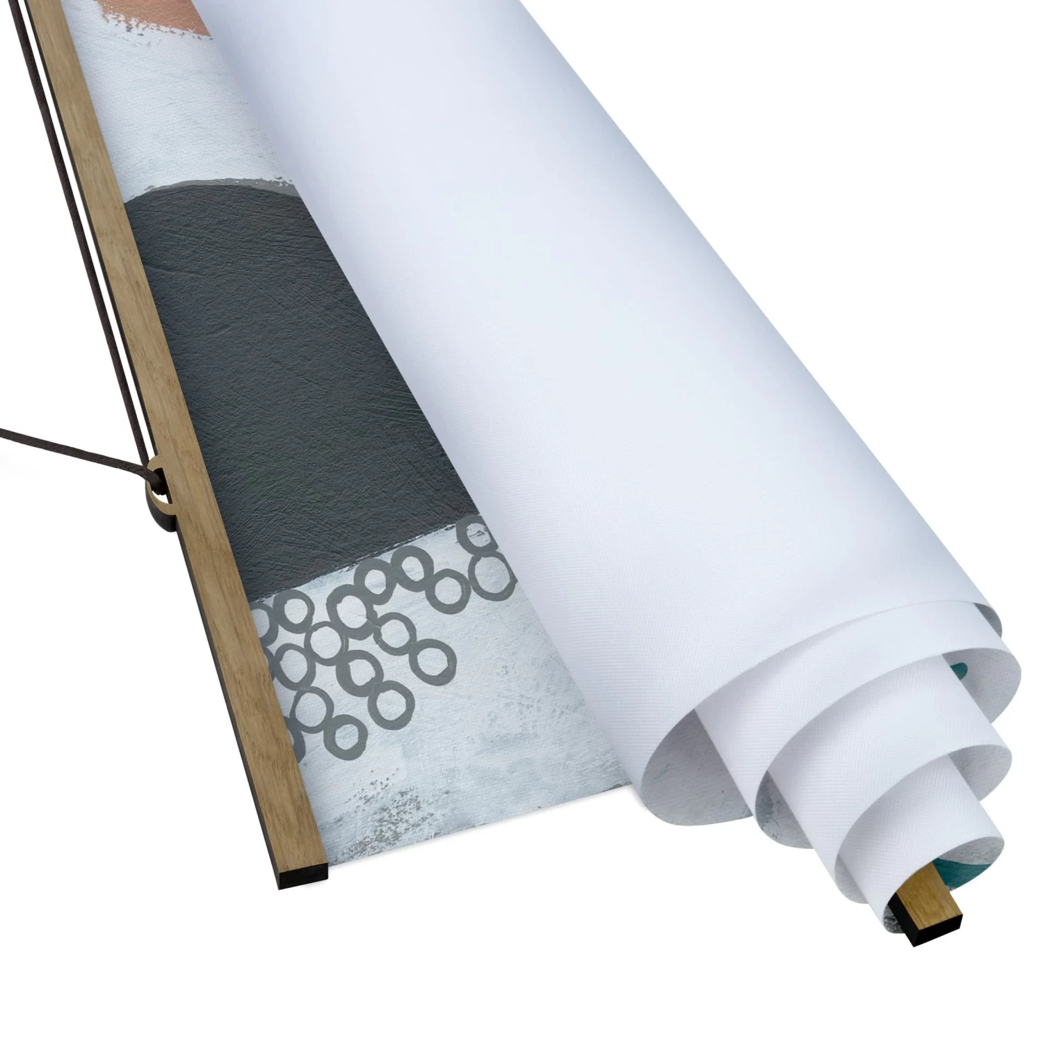 Stoffbild - Karneval Der Formen In Lachs III In Creme-Beige – Bild 6