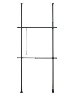 Wenko Teleskop-Garderobensystem Herkules Basic Schwarz In Schwarz