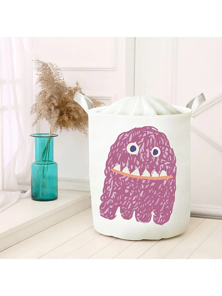 Aufbewahrungskorb In Weiß/ Lila - (H)50 Cm - Ø 30 Cm